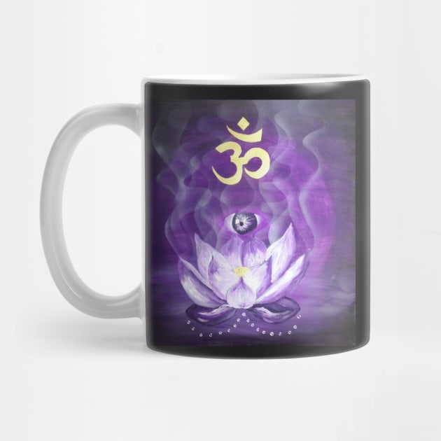 Om with lotus and all seeing eye by monchie